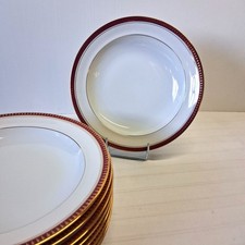 6 assiettes creuses en porcelaine de Limoges France de chez Chastagner et Cie en