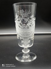 Ancien Verre à bière gravé