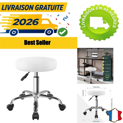 Tabouret pivotant réglable
