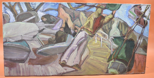 Peinture huile sur toile - à,
