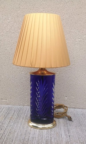 Superbe lampe cristal bleu - superbe,