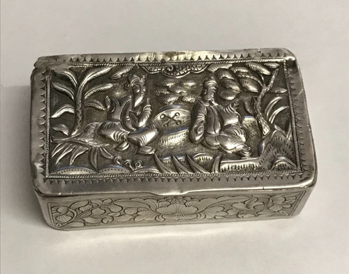 Tabatière chinoise argent - en,