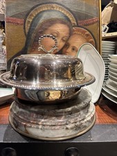 ancien plat couvert rond