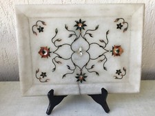 Plateau Agra marbre blanc