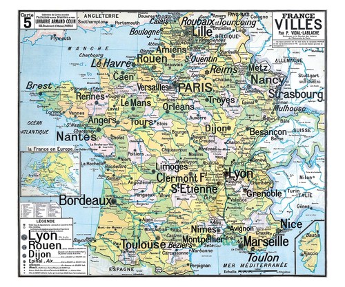 Carte départements régions - carte,