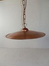 Suspension chandelier with iron chain and copper plate 38 CM