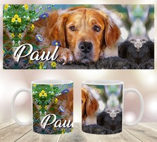 Mug Golden retriever personnalisé avec prénom