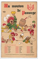 Vintage 1957 Au Mouton de Pannurge menu illustrated by Dubout /Bpat2