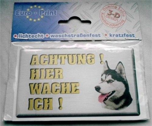 Sticker siberian husky - 3-d,