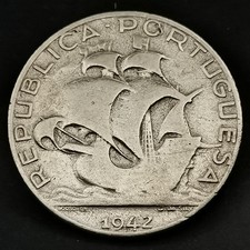 2.5 ESCUDOS 1942 ARGENT 650‰