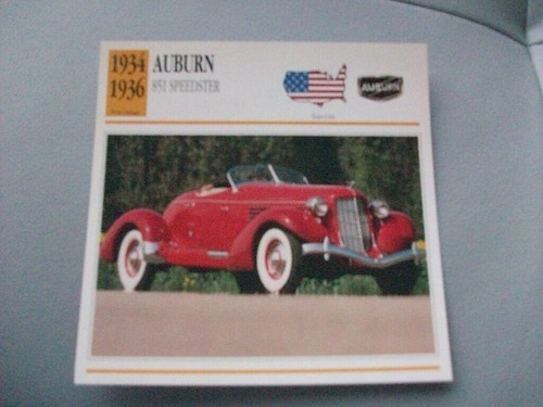 Carte fiche auto auburn 851 - ,