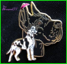 Pin's Chien Le DOGUE ALLEMAND Noir et Blanc Dog Hund BALLARD *Rare*  #H2