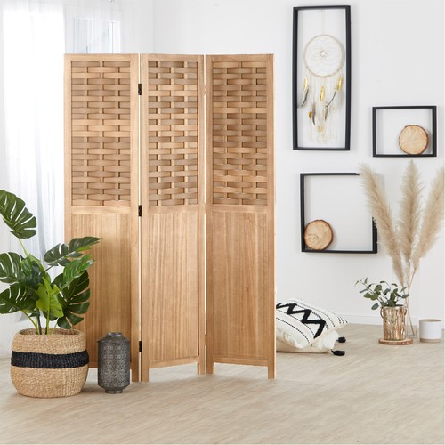 Paravent séparateur bois - de,