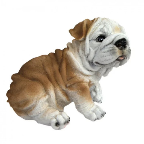Statue chien chiot bouledogue