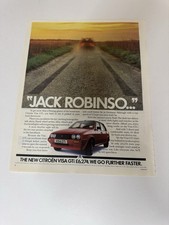 Original Vintage 1985 Citroen Visa GTi Red Magazine Advert Poster Garage Retro
