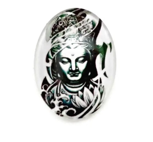 Cabochon verre ovale - cabochon,
