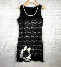 L33 Robe Droite Femme S Noir