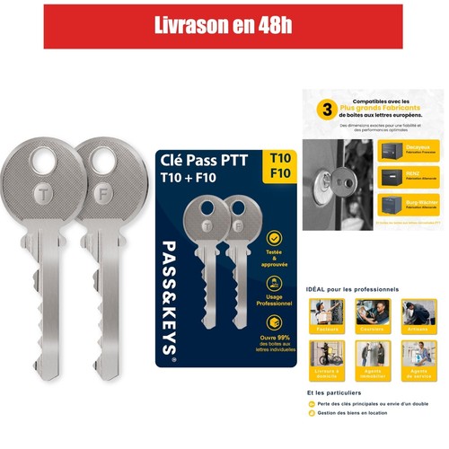 Clés pass ptt - f10, pour