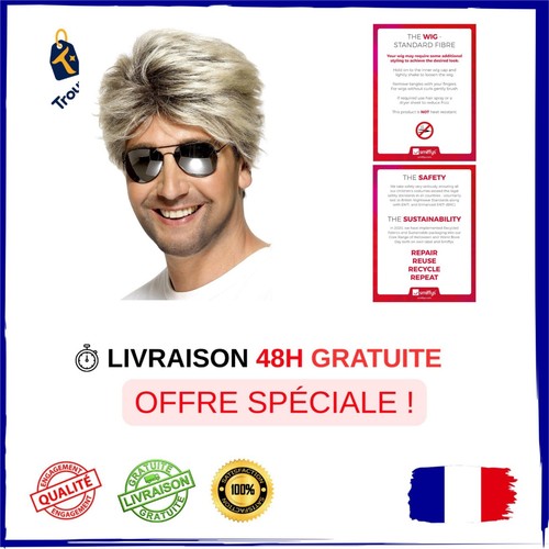 Perruque blonde années - années, 80