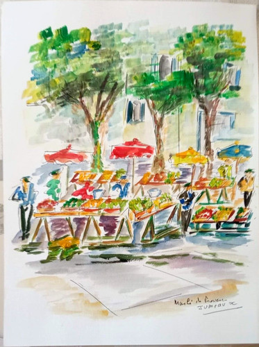 Aquarelle marche isle sur - aquarelle,