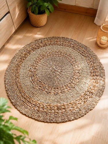 Tapis rond naturel - , –