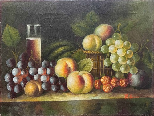 Tableau hst nature morte - "nature, aux