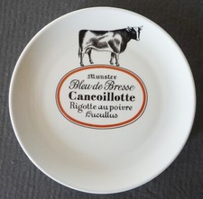 ASSIETTE FROMAGE  ¤  CANCOILLOTTE  ¤  PORCELAINE D'AUTEUIL  ¤  LIGNE BISTROT  ¤