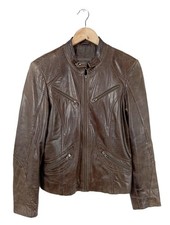 JAKE*S Veste en cuir Dames Veste T EU 40 brun style décontracté