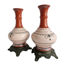 Paire vases anciens porcelaine