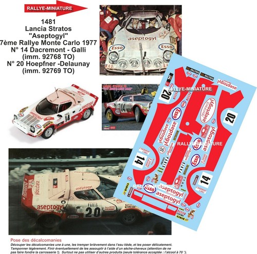 Decals ref 1481 - decals, lancia