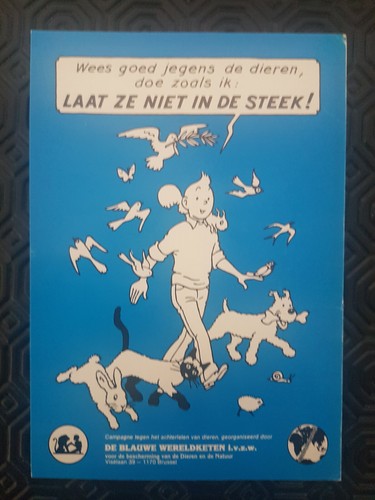 Carte postale tintin milou - postale,