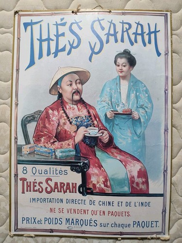 Thés sarah affiche cartonnée - thés,