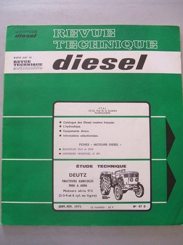 Revue technique tracteur deutz - revue,
