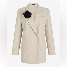 Double Breasted Corsage Blazer