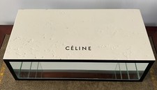 Celine Display in White Chipboard & Interior Glass Mirror