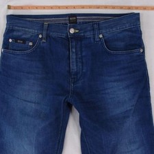 Hommes HUGO BOSS MAINE Regular Straight Élasthanne Bleu Jeans W34 L36