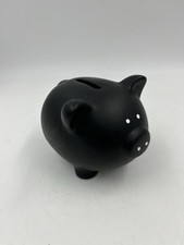 Tirelire Cochon Noir Mat