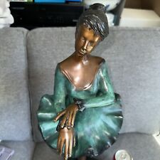 Bronze Ballerina Signed by A Fayral with Marble Base, Very Rare