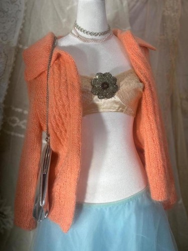Vintage 1960s pink - coral, fuzzy