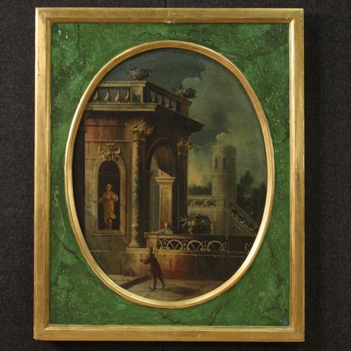 Peinture ovale capriccio - peinture,