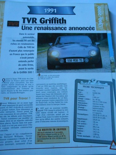 Tvr griffith une - tvr, renaissance
