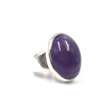vintage ring amethyst 925 silver jewelry 19.1mm / 60 purple argent bague améthyst