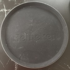 VINTAGE HEINEKEN BEER ADVERTISING PLASTIC ROUND TRAY