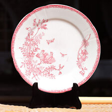 Antique Nimy Belgium Earthenware Flat Plate Chick & Butterfly Model