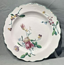 Marseille widow Perrin earthenware plate 18th bouquet & dragonfly