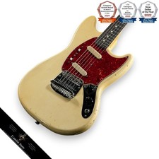 Guitare électrique Fender Mustang 1966 blanche série L60200 FEB/DEC 65B