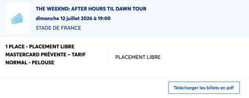 Place concert the weeknd - the, 11