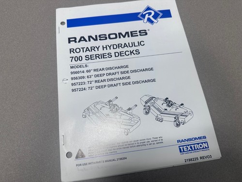 Ransomes 700 series mower deck - series,