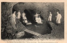 Old postcard 38 - La Balme-les-Grottes (Isère) - Interior Caves.  Two Lake Caravans