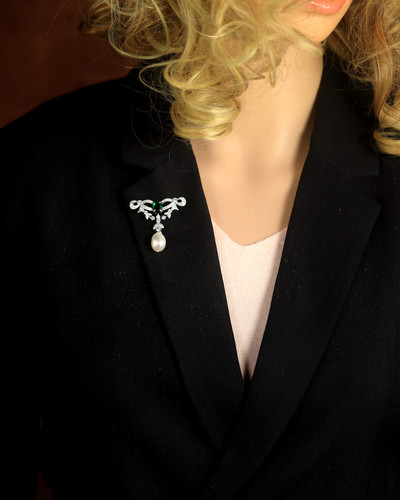 Broche argenté nœud vrai - broche,